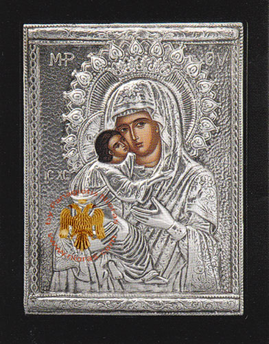 Theotokos Panagia Glykofilousa Byzantine Aluminum Icon